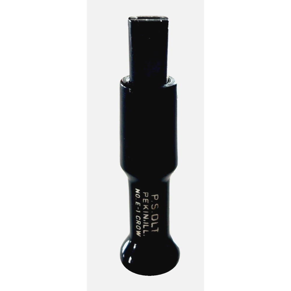 P.S. Olt No. E-1 Crow Call Black Plastic Pekin, Illinois